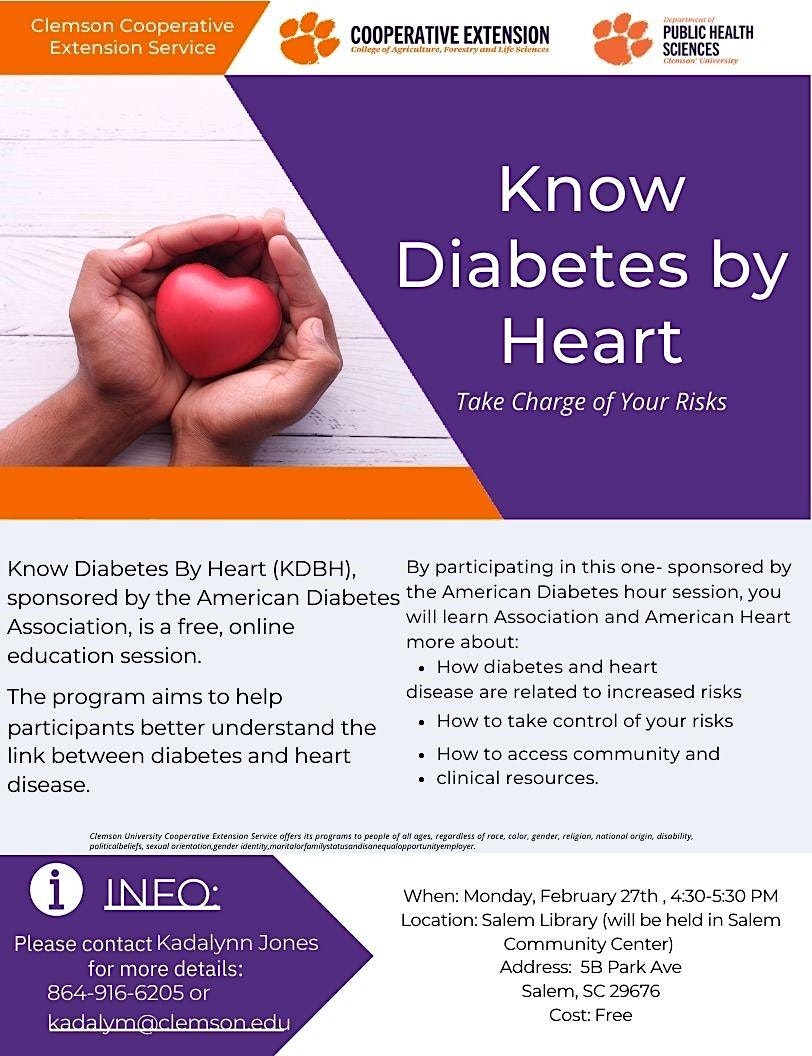 Know Diabetes by Heart program flyer