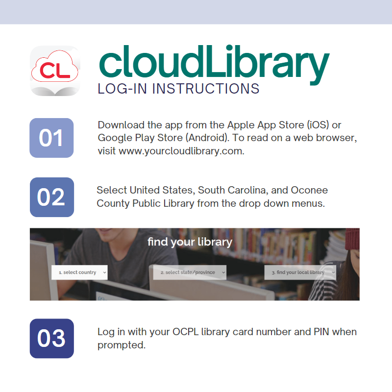 Log in with your OCPL library card number and PIN when prompted.