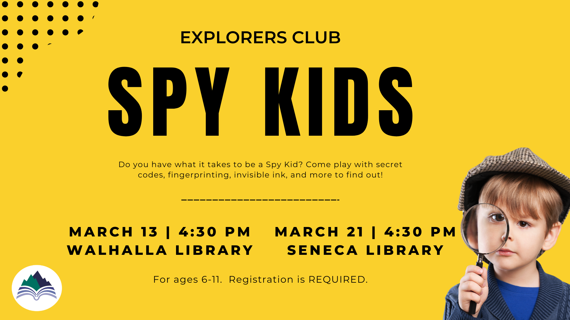 Sign up for Explorers Club: Spy Kids
