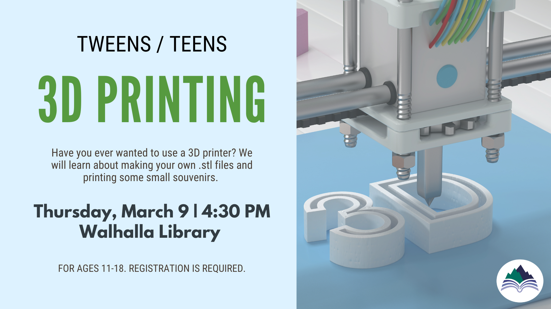 Sign up for Teens: 3D Printing
