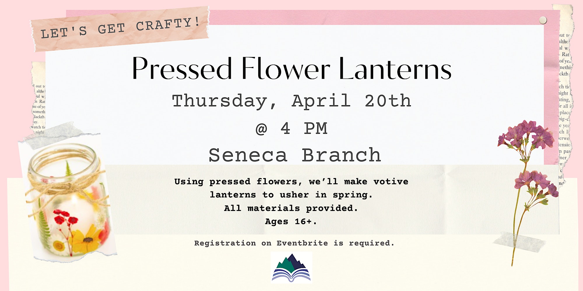 Pressed Flower Lantern program, Seneca Branch