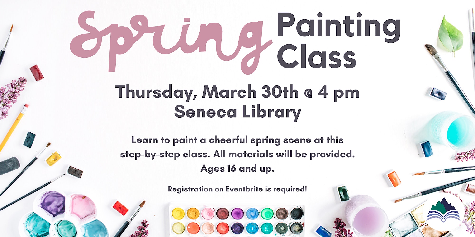 Spring Painting class at the Seneca Library