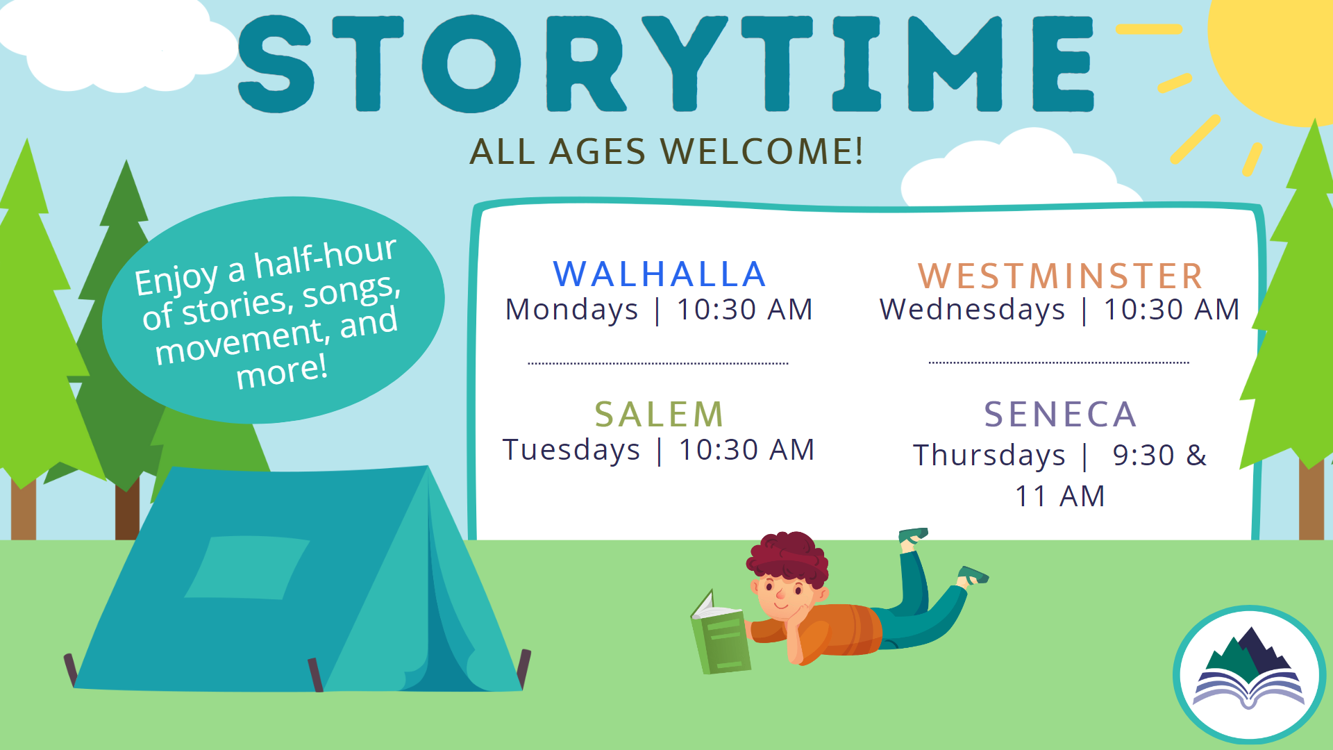 Click here to see our Storytime Schedule