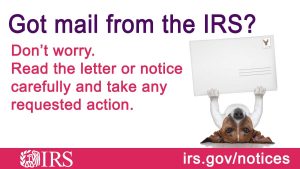 Got a letter from the IRS? Click here to find out more.