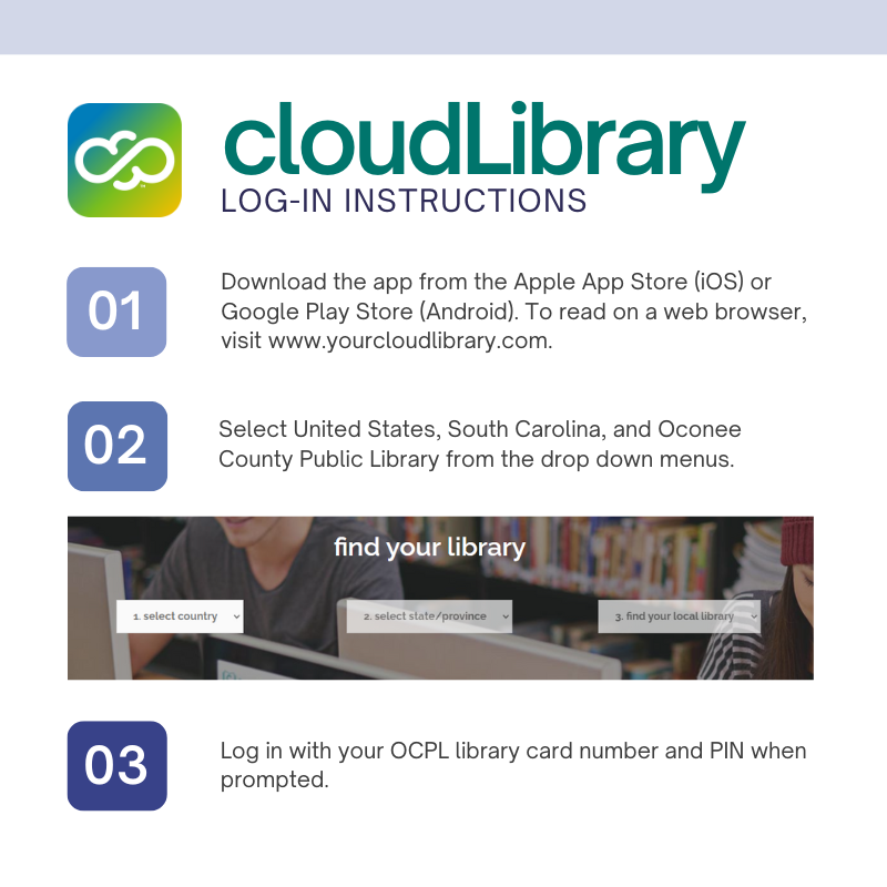 Log in with your OCPL library card number and PIN when prompted.