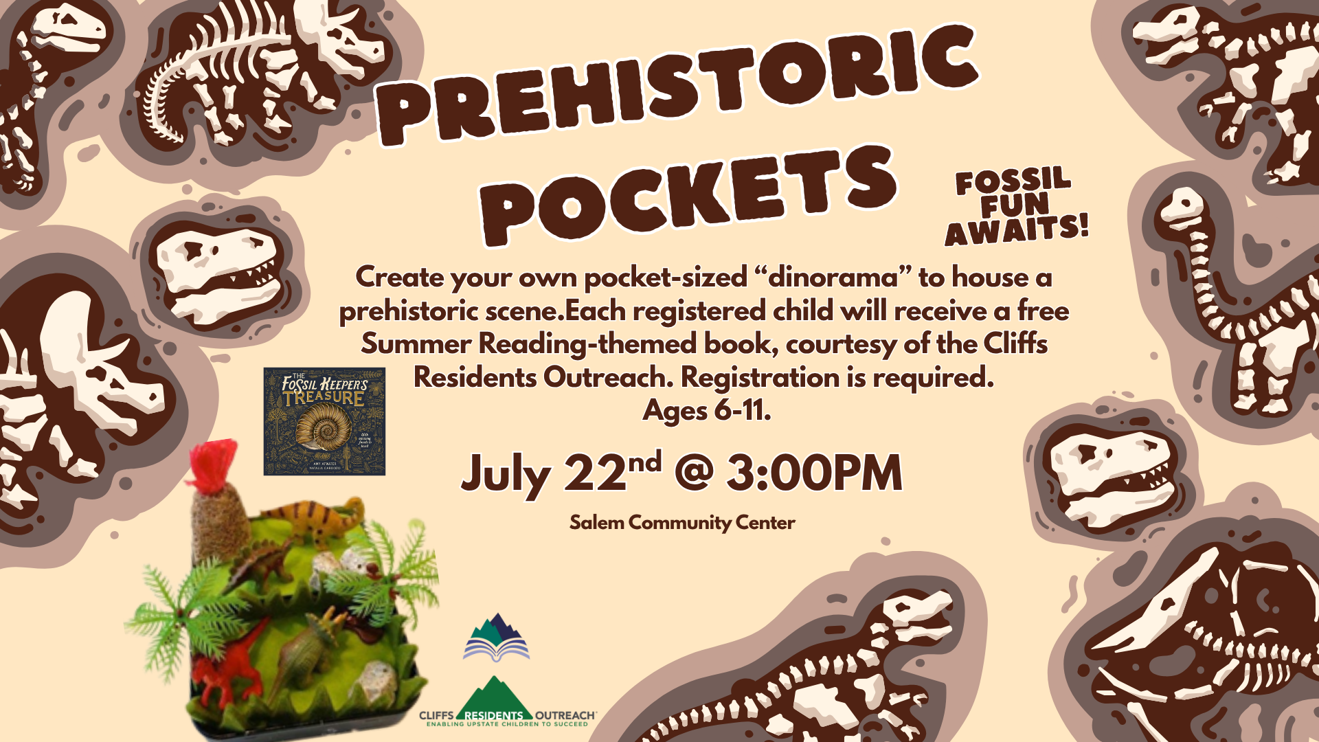Prehistoric Pockets, Salem Community Center, Wednesday, July 22, 4:00 PM