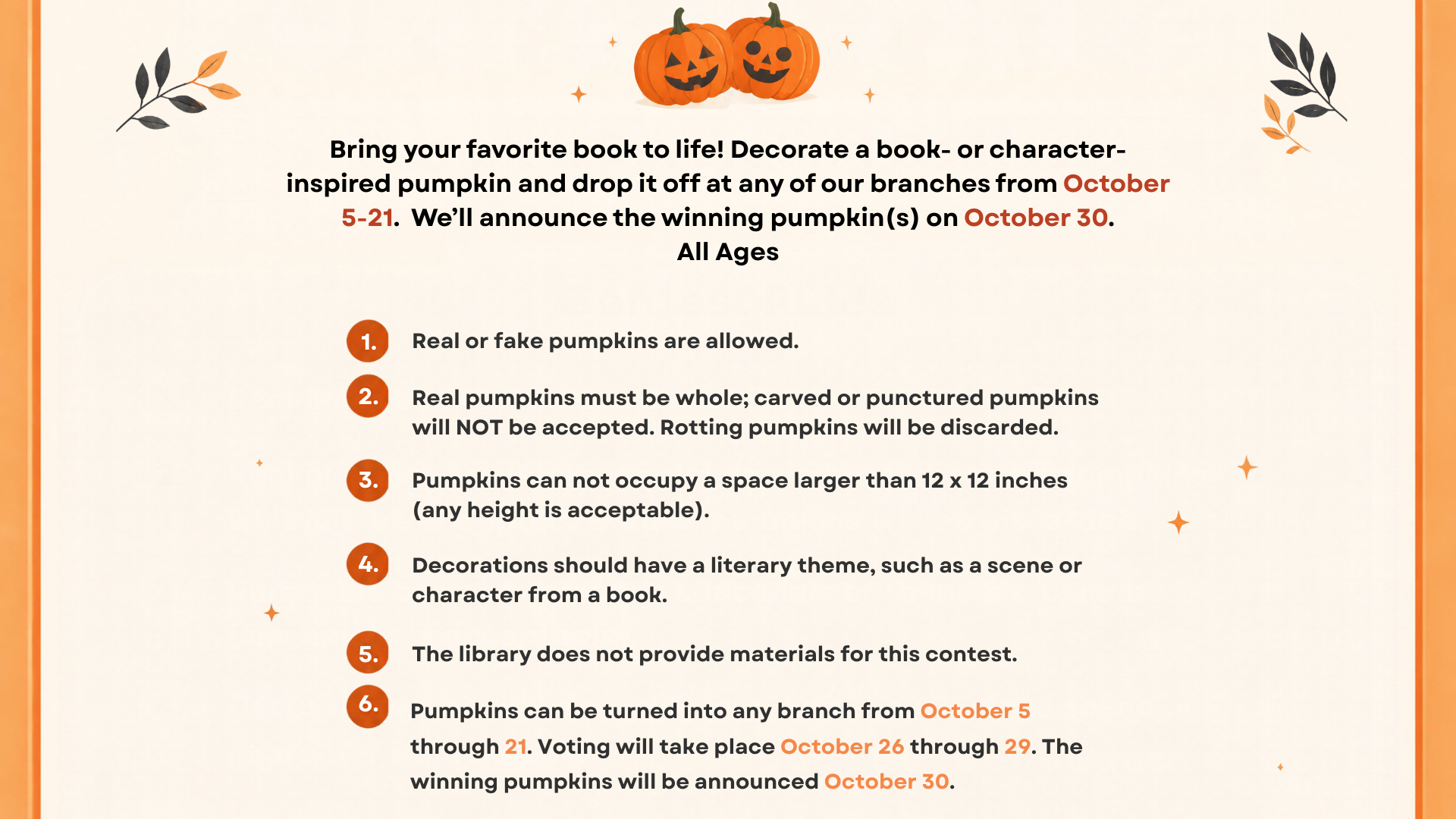 pumpkin tales rules